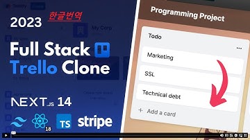 (Korean) Fullstack Trello Clone: Next.js 14, Server Actions, React, Prisma, Stripe, Tailwind, MySQL