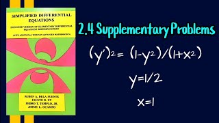 Differential Equations 2.4 Supplementary Problems screenshot 4