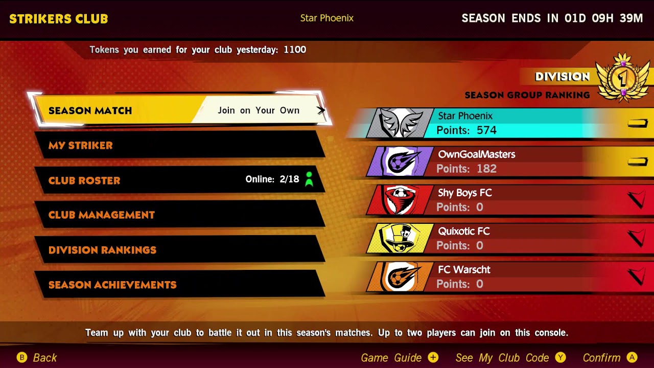 Mario Strikers: Battle League - Strikers Club Ranked Matches (Star Phoenix; Team Matches)