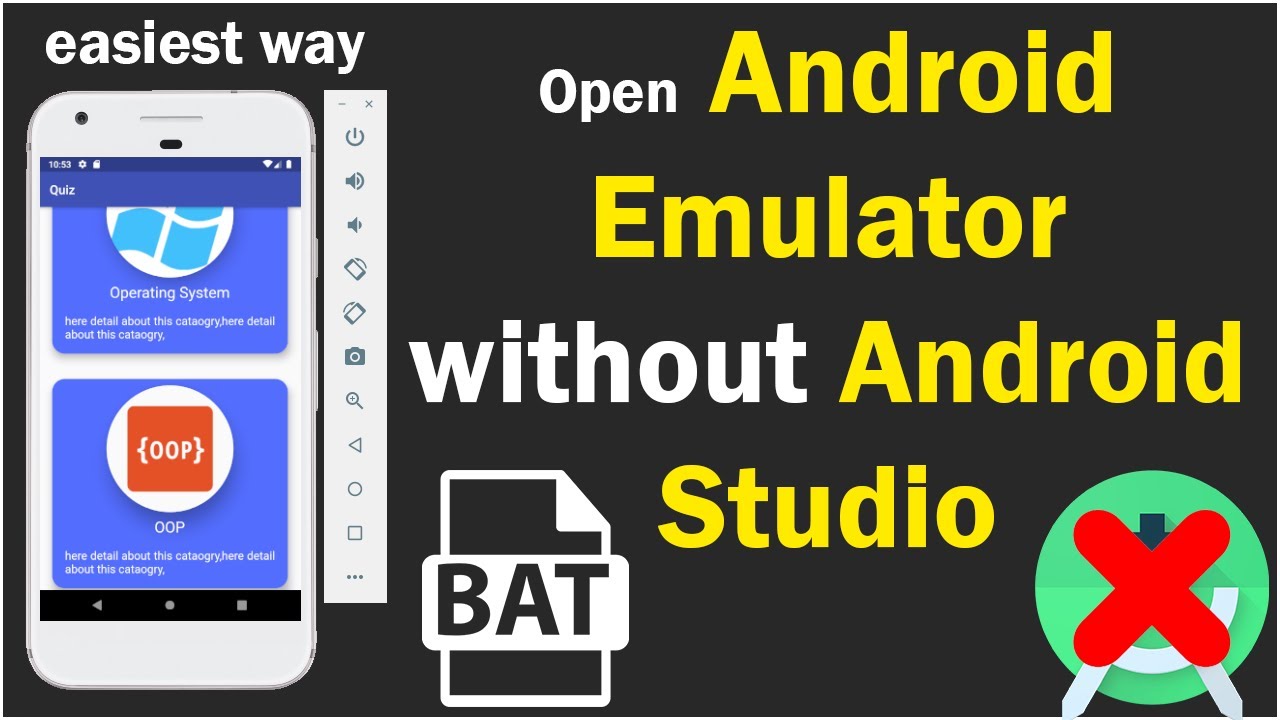 How to Open Android Emulator without Android Studio - YouTube