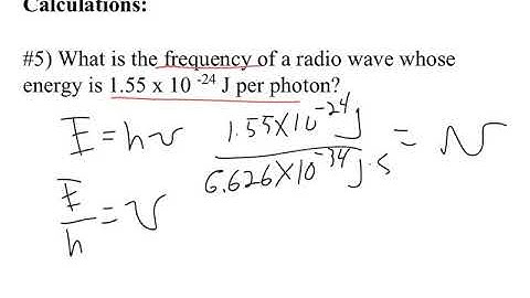 Wavelength Frequency and Energy Practice Problems