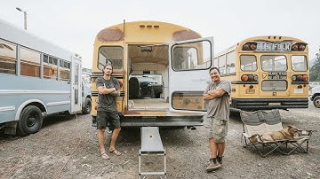 A Week Of Building A Bus Insulation, Sub Floor, Painting, & A Cedar Ceiling
