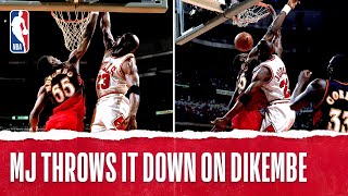 MJ Throws It Down On Dikembe | The Jordan Vault