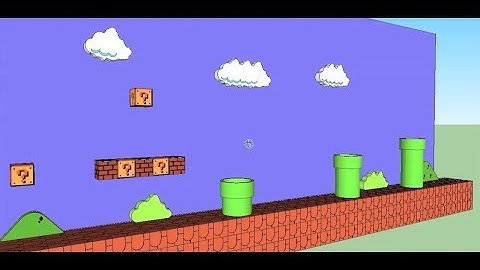 Mario World 1-1 3D remake (Google SketchUp)