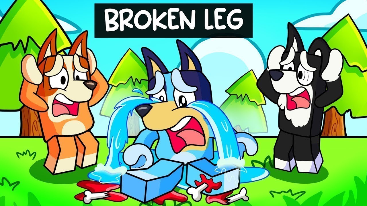 Bluey Leg Shell BLUEY BROKE Her LEG In Roblox! 😨 🦴 - YouTube