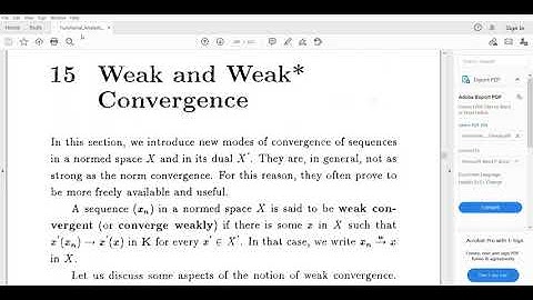 Weak convergence