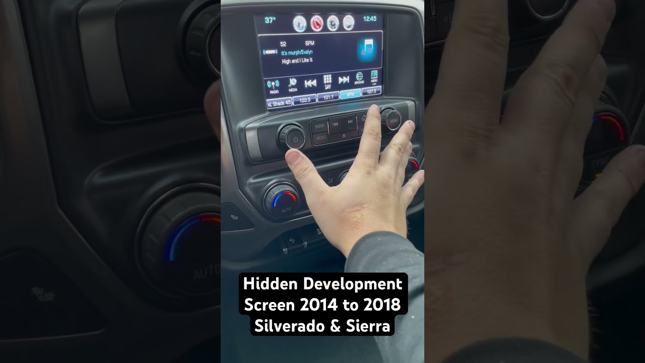 2014 To 2018 Chevy Silverado And GMC Sierra Radio Development Menu Access