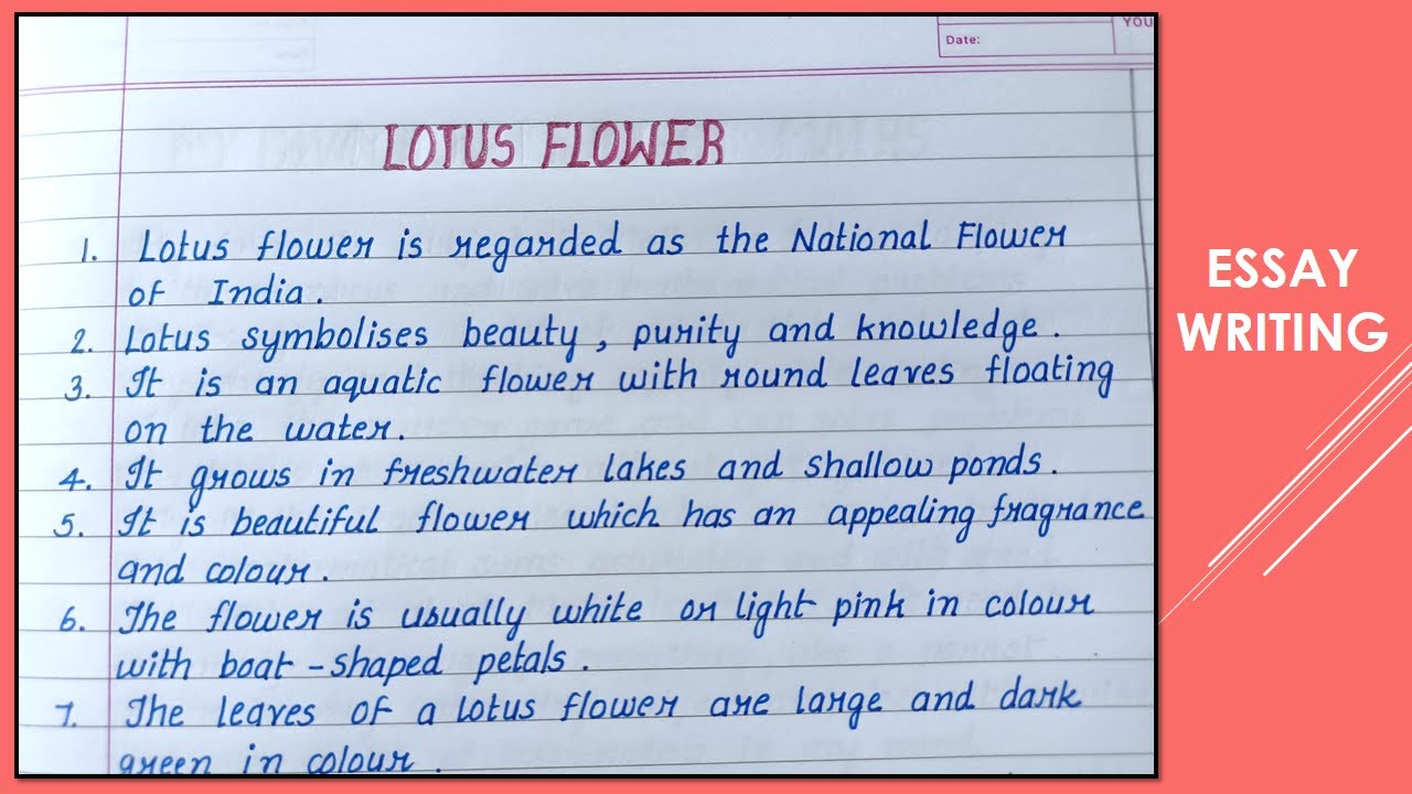 essay 10 lines on lotus in english