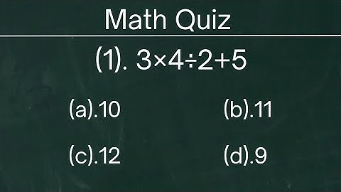 Can You Solve 5th Grade Math BODMAS Test | Math Quiz