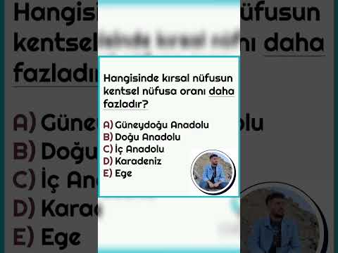 KPSS COĞRAFYA NÜFUS