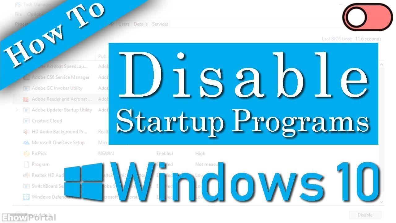 Disable Program How to disable startup programs - YouTube