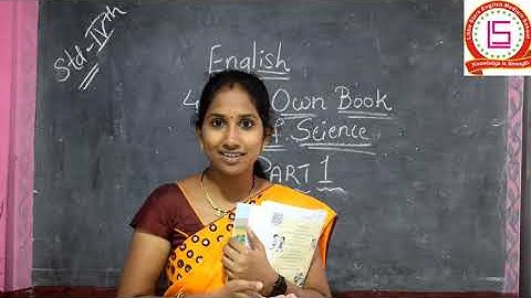 Std 4 English lesson no 4  YOUR OWN BOOK OF SCIENCE PART 1