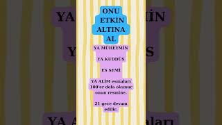 Onu Etkin Altına Al