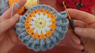 Wonderful 3D Crochet Flower: Eye-Catching Coaster & Coffee Cup Pattern Tutorial for Beginners