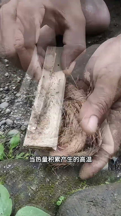 钻木取火不一定非得钻木,只要摩擦积累的热量足够多就行。#科普 #解压 #钻木取火 #物理