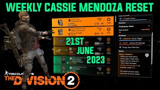 The Division 2 WEEKLY CASSIE MENDOZA RESET TU18 (LEVEL 40) June 21st 2023