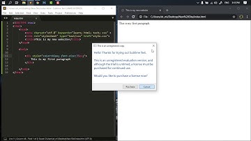 2- كتابة أول سطر وأول عنصر من لغة HTML و CSS