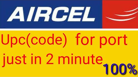 how to get AIRCEL UPC (PORT) CODE within 2 minutes in Hindi