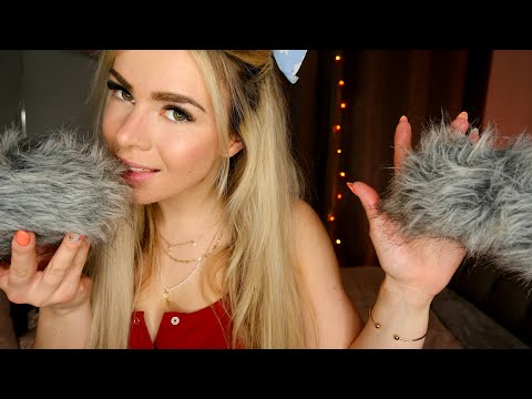 ASMR EAR TO EAR MOUTH SOUNDS, WHISPERS & FLUFFY MICS (SooOoo Tingly)
