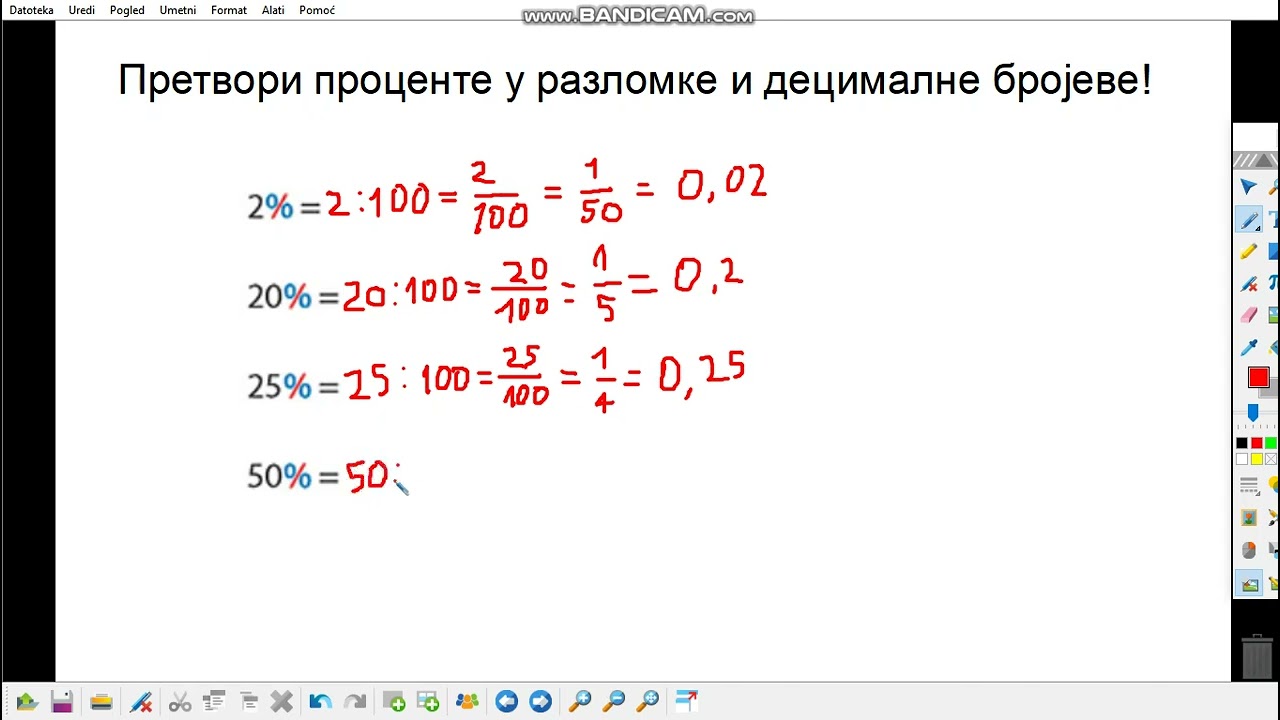 Procenti, matematika 5  razred