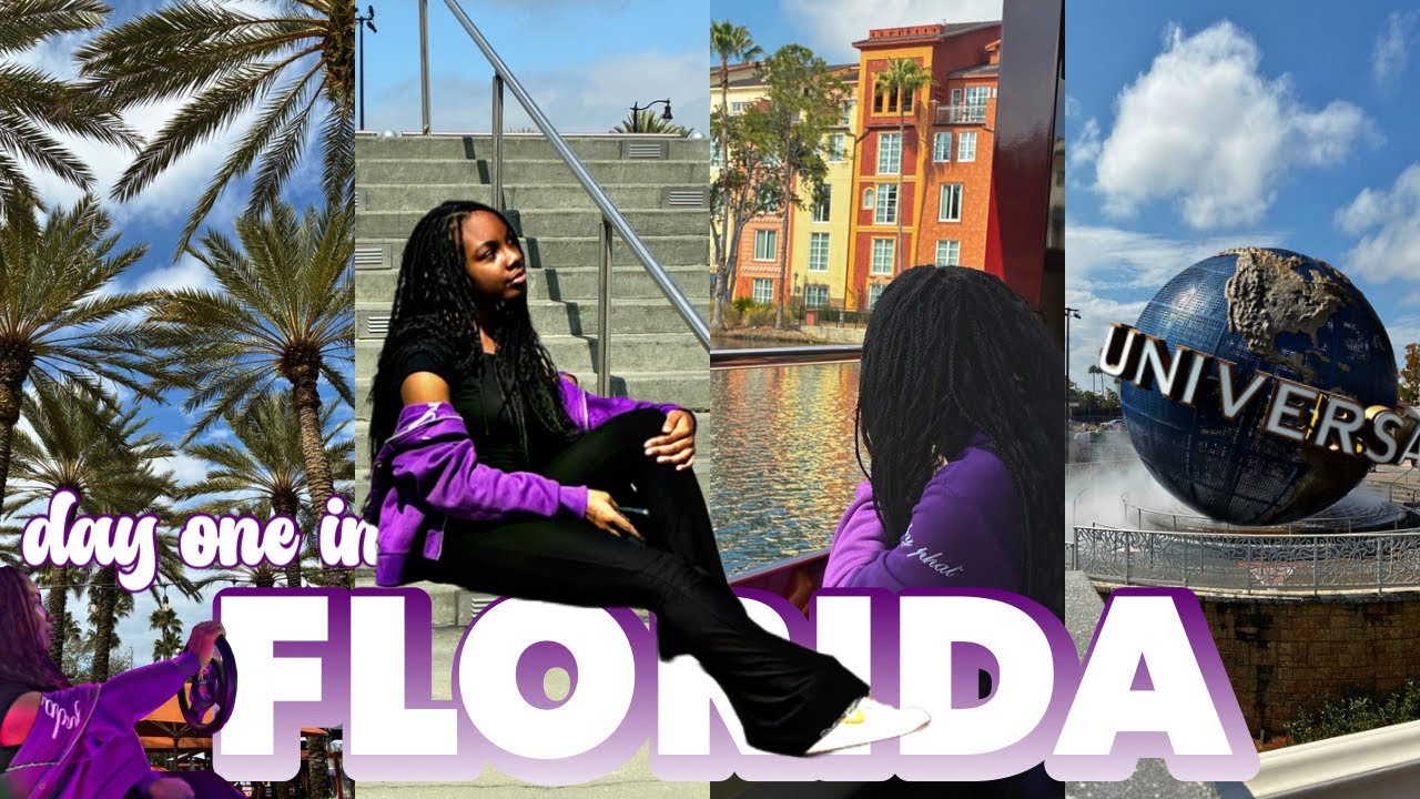 DAY ONE IN FLORIDA (RAW AND UNCUT )🌴💜 vlog + universal studios + good eats + etc