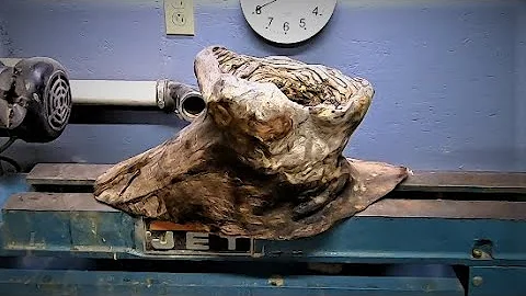 Woodturning - Dinosaur Foot (Black Walnut Pedestal Bowl)