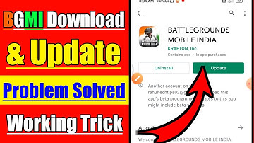 Battlegrounds Mobile India Game Download Problem|BGMI Not Downloading|BGMI Update Problem