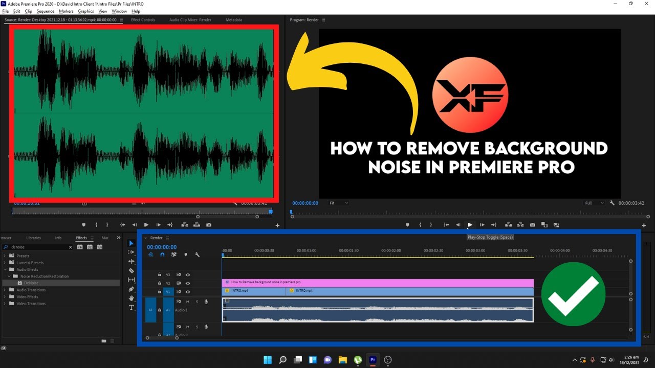 Tạo cho mình một video sạch nhất có thể với cách loại bỏ tiếng ồn nền bằng Premiere Pro. Hãy xem hình ảnh liên quan đến từ khóa \