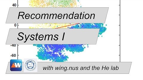 Recommendation Systems I (CS6101: Week 06 - WING Reading Group Sem 2020)