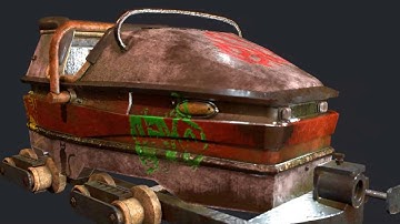 3D Game Asset - Abandoned Coaster Cart Turntable #unity #unreal #artstation