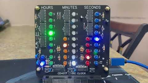 CD4017BE Decade Logic Binary Clock by Bolt Industries [TIMELAPSE]