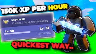 How to get level 50 FAST in season X... | Roblox Bedwars