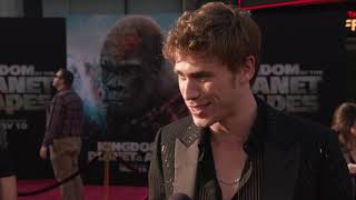 Kingdom of the Planet of the Apes: Owen Teague red carpet interview | ScreenSlam