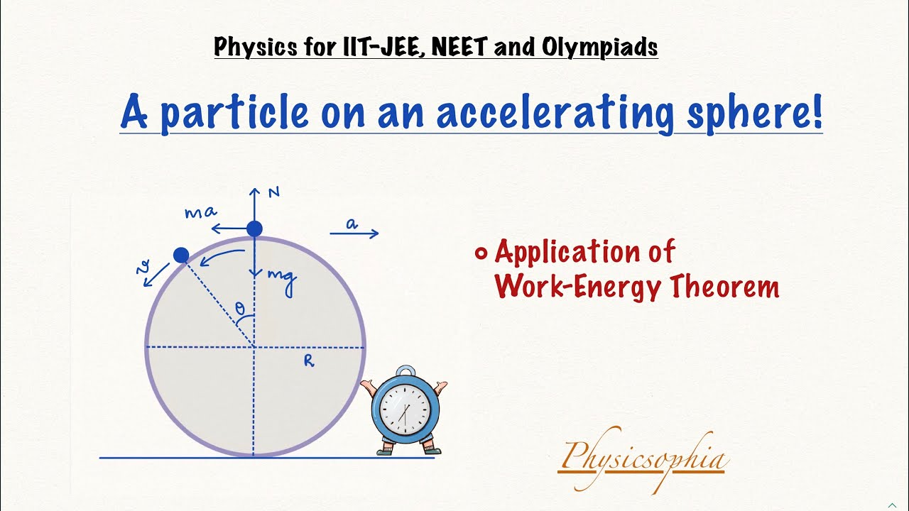A Particle on an Accelerating Sphere! l Work and Energy l HCVerma Q. no ...