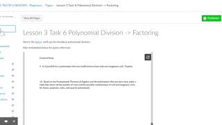 M3 U4 Lesson 3 Polynomial Division Day 1 Asynch work explanation