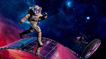 Astronaut In Space VJ LOOP: 1 HOUR Relaxing Ambient Music