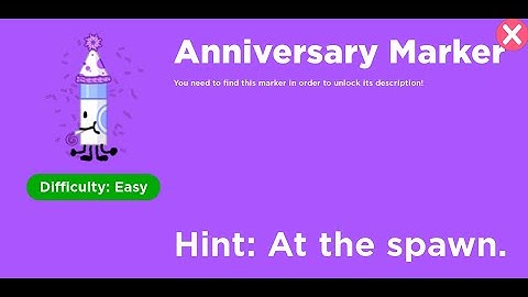 How to get Anniversary Marker (Event) - Find The Markers