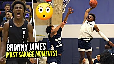 Bronny James 9th Grade Top 60 MOST SAVAGE Plays & ...