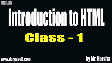 Learn HTML Online Training || Class - 1 || by Harsha Sir
