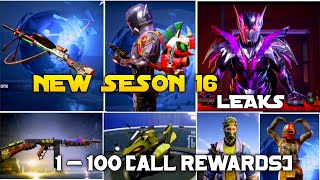 Season 16 Royal Pass Pubg Mobile|Season 16 1 to 100 RP Rewards | Season 16 Royal Pass leaks
