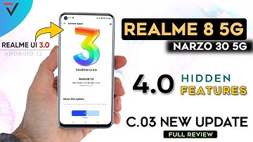 Realme 8 5G C.03 New Update | Narzo 30 5G August C.03 Update | Bugs & Features | 4.0 Update Soon⚡⚡