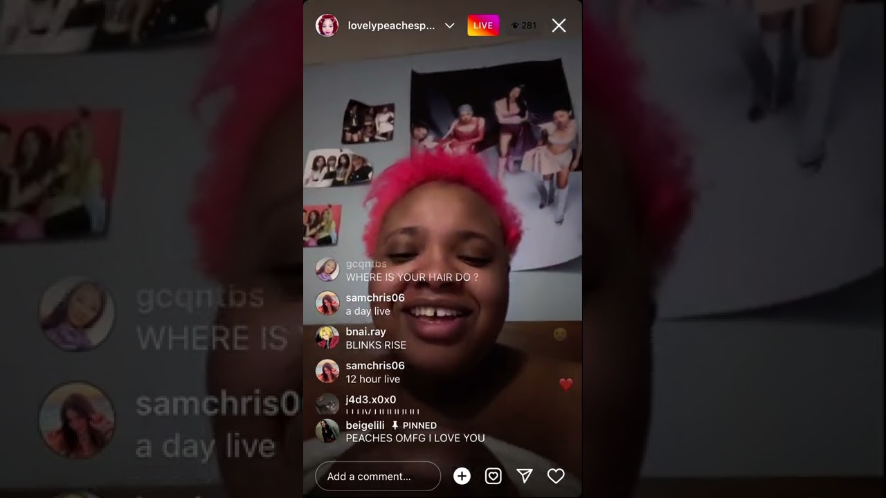 Lovely Peaches Live 09/18/22 - Yelling at Dayhun for skipping BLACKPINK ad (Part 2, NOT FULL)