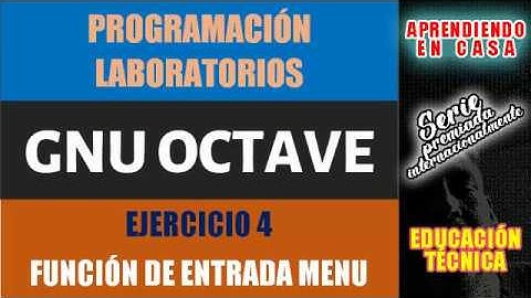 GNU OCTAVE ingreso de datos desde consola FUNCION menu