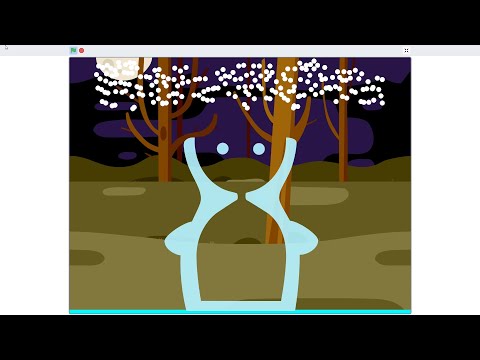 【スクラッチプログラミング】雪の砂時計を作ってみました。-This is a snow hourglass by scratch.