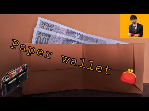 How to make a paper wallet | Origami wallet | Easy Paper Purse origami - ქაღალდის საფულე (ორიგამი)