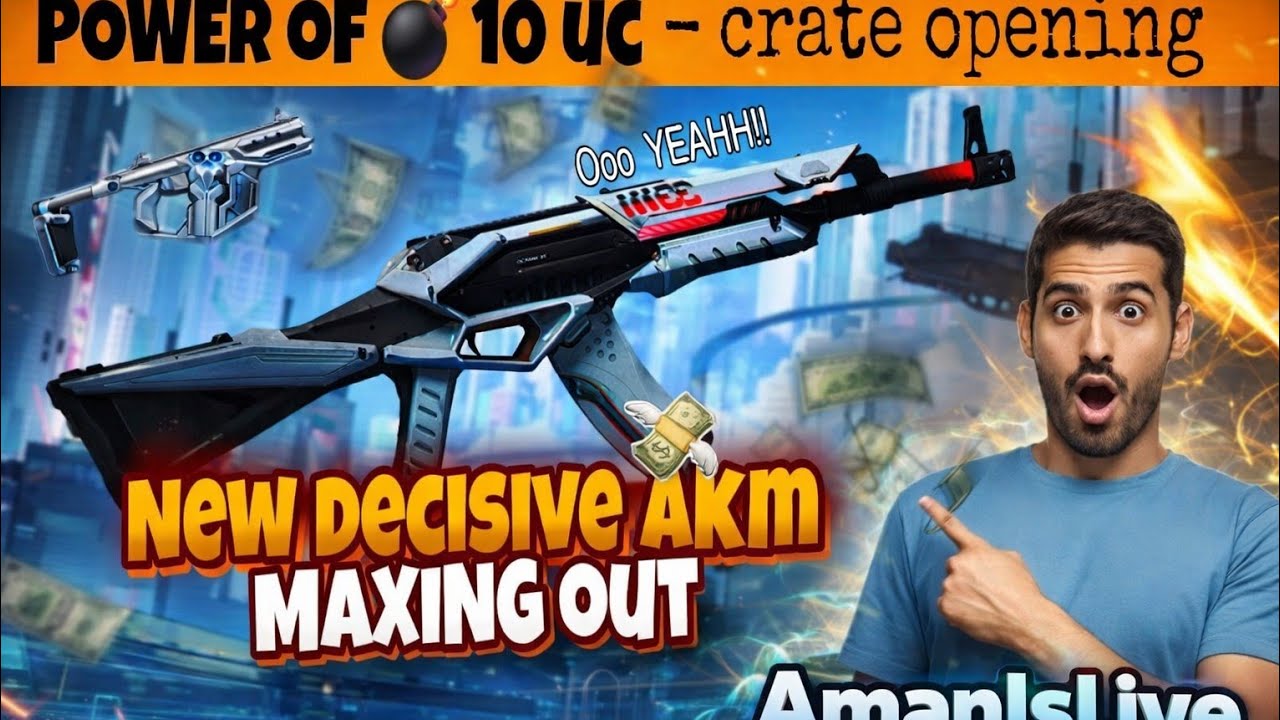 10 UC Luck 🙊 New Akm upgrade 🤯 Crate Opening 