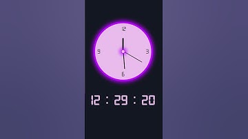 Clock with HTML, CSS & JS | Source code on GitHub | #JS