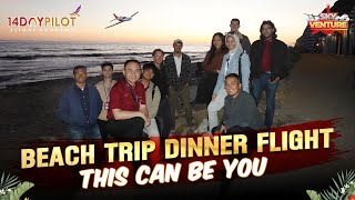 Flying to Sunset Beach Dinner | Flight training never been so fun like this