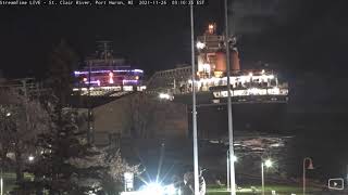 Great Lakes Freighter Loses Control on the St. Clair River