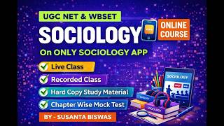 UGC NET & WBSET SOCIOLOGY || ONLINE COURSE DETAILS|| MOCK TEST ||HARD COPY STUDY MATERIALS #WBSET